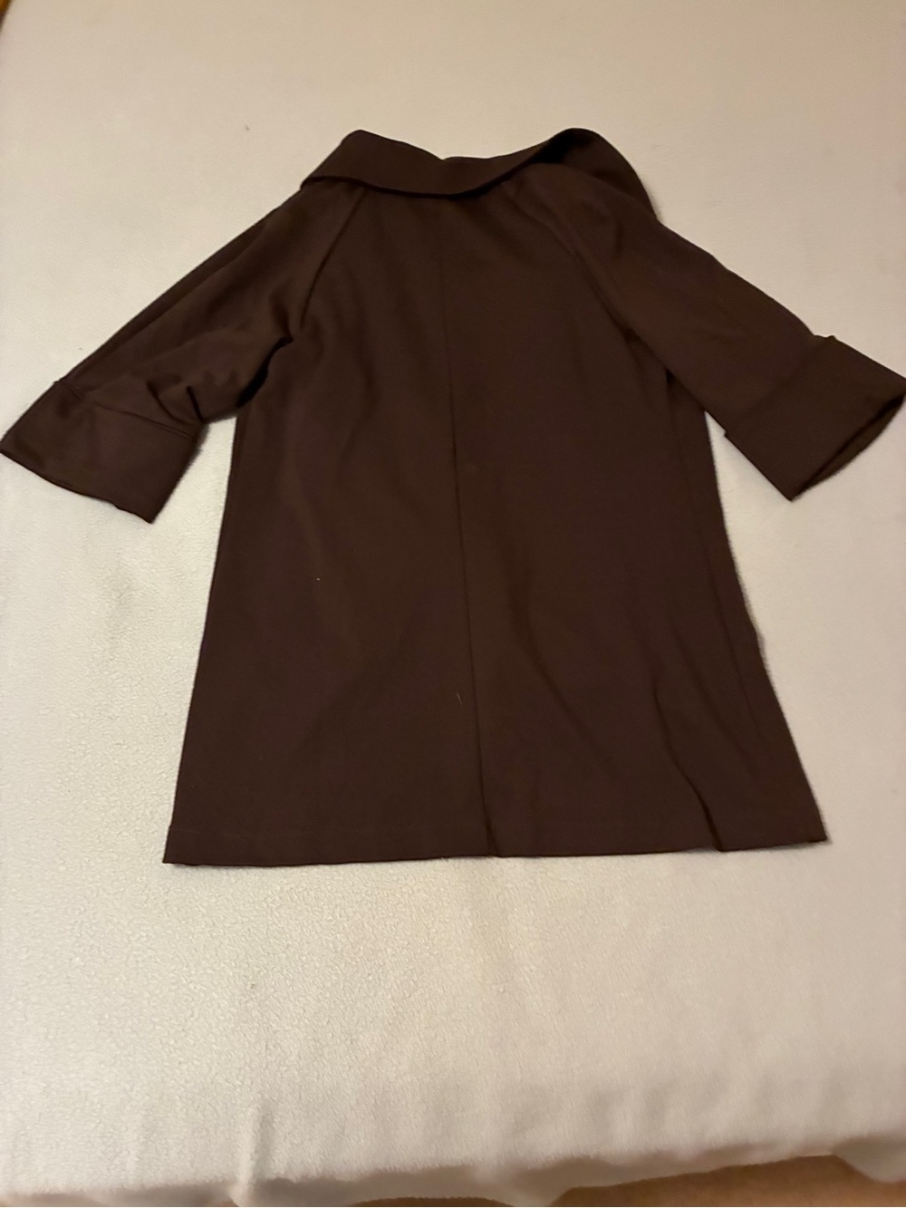 Women's Dark Brown A-Line Trench Coat – Classic Everyday Trench - Picture 6 of 6